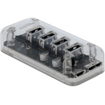 Delock 4-portos USB3.0 hub átlátszó