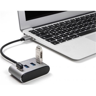 Delock 4-portos USB-A 3.2 Gen 1 hub ezüst 5Gbps