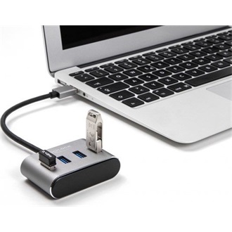 Delock 4-portos USB-A 3.2 Gen 1 hub ezüst 5Gbps