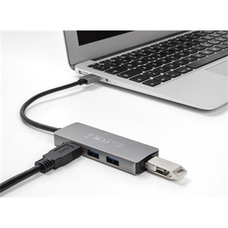 Delock 4 portos USB 3.2 Gen 1 hub USB Type-A csatlakozóval   USB Type-A portok az oldalán