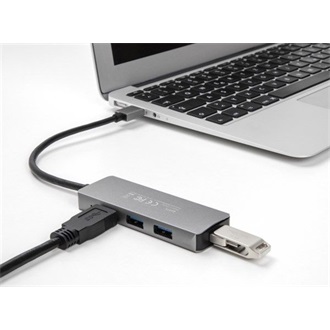 Delock 4 portos USB 3.2 Gen 1 hub USB Type-A csatlakozóval   USB Type-A portok az oldalán