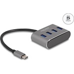 Delock 4 portos USB 3.2 Gen 1 hub USB Type-C csatlakozóval   USB Type-A portok a tetején