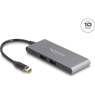 Delock 4 portos USB Type-C  Hub 2 x A-típusú USB és 2 x USB Type-C  10 Gbps