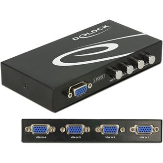 Delock 4 portos VGA switch  manuális