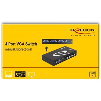 Delock 4 portos VGA switch  manuális