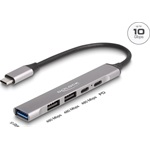 Delock 4 portos vékony USB Type-C  Hub 1 x A-típusú USB 10 Gbps, 2 x USB 2.0 A-típusú és 1 x USB 2.0 USB Type-C , valami