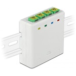 Delock 4 x SC Simplex vagy LC Duplex optikai rostkapcsoló doboz DIN sínhez