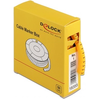 Delock 500 db. sárga kábeljelző doboz No. 1