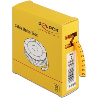Delock 500 db. sárga kábeljelző doboz No. 2