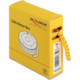 Delock 500 db. sárga kábeljelző doboz No. 5