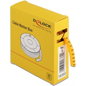 Delock 500 db. sárga kábeljelző doboz No. 6