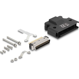 Delock 50 tűs kerettel rendelkező MDR fokos forrasztott csatlakozás apa