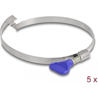 Delock 5 db. tömlőbilincs pillangó fogantyúval rozsdamentes 400 acél balkezes híddal 80 - 100 mm