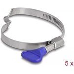 Delock 5 db. tömlőbilincs pillangó fogantyúval rozsdamentes 400 acél jobbkezeseknek 50 - 65 mm