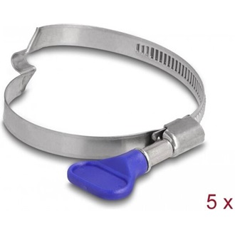 Delock 5 db. tömlőbilincs pillangó fogantyúval rozsdamentes 400 acél jobbkezeseknek 50 - 65 mm