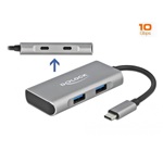 Delock 63260 4-portos USB-C hub szürke 2db USB-C 2DB USB-A