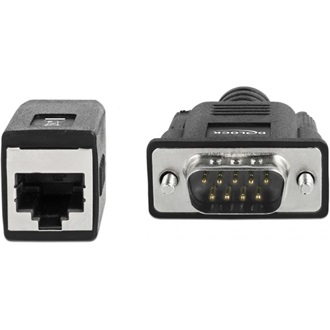Delock Serial RS-232 DB9 -> RJ45 CAT5e UTP M/F adapter fekete
