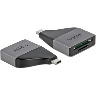 Delock 64117 USB-C SD, microSD kártyaolvasó szürke-fekete