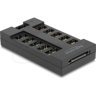 Delock 64128 ARBG 5V 3-pin 10-portos LED hub fekete