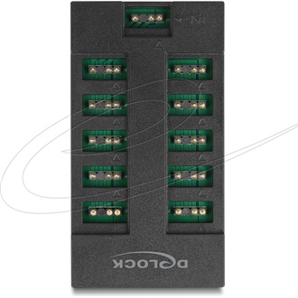 Delock 64128 ARBG 5V 3-pin 10-portos LED hub fekete