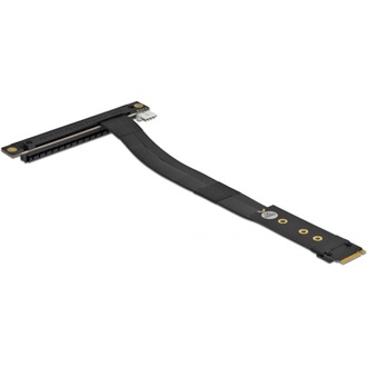 Delock M.2 M -> PCIe x16 Power 4pin Male adapter 0.2m fekete