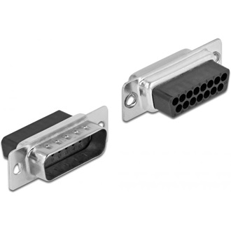 Delock D-Sub 15pin -> RJ45 M/F szerelőkészlet fekete