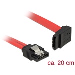 Delock SATA 3 F/F adatkábel 0.2m piros egyenes/90° fel