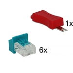 Delock 6 db-os RJ45 apa Secure Clip készlet