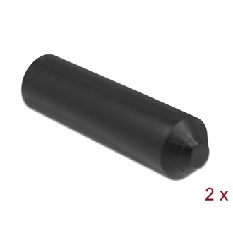 Delock 70 x 20 mm méretű lezáró vég belül ragasztó felülettel 2 db. fekete
