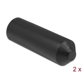 Delock 80 x 25 mm méretű lezáró vég belül ragasztó felülettel 2 db. fekete
