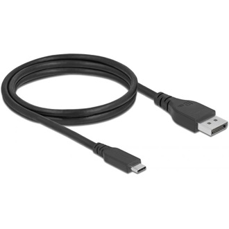Delock USB-C 3.2 Gen2 -> DisplayPort 1.4 M/M video kábel 1.5m fekete DP Alt Mode