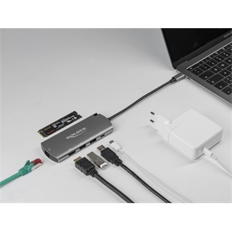 Delock 87767 M.2 USB-C dokkoló szürke