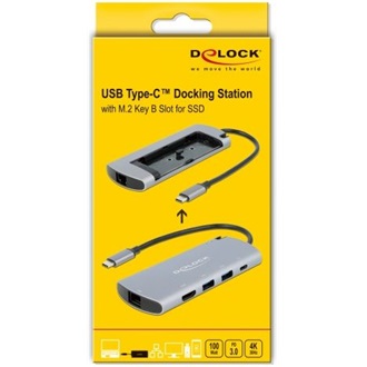 Delock 87767 M.2 USB-C dokkoló szürke