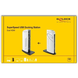 Delock 87771 USB3.0 dokkoló fehér-fekete