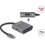 Delock 87867 1+1-port USB-C video splitter szürke
