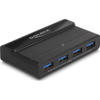 Delock 88066 4-portos USB3.0 USB-C switch fekete