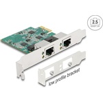 Delock 88101 2,5Gb/s PCIe x1 Dual RJ45 hálózati adapter