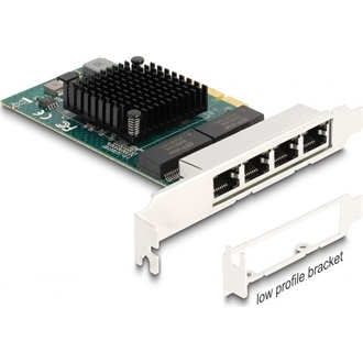 Delock 88208 1Gb/s PCIe x4 Quad RJ45 hálózati adapter BCM