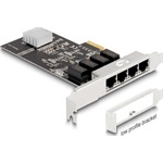 Delock 88618 1Gb/s PCIe x4 Quad RJ45 hálózati adapter RTL8111