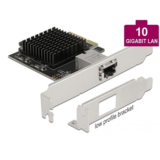 Delock AQC107 10Gb/s PCIe x4 RJ45 hálózati adapter low profile