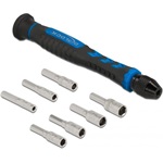 Delock 8 darabos csavarhúzó készlet külső hatszögletű fejjel, nyél hosszúság: 2,5   5,5 mm