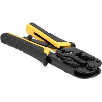 Delock 90505 általános krimpelő szerszám kábelcsupaszolóval 8P (RJ45), 6P (RJ12/11) vagy 4P apa plugokhoz szerszám