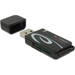 Delock 91602 USB2.0 SD, microSD kártyaolvasó fekete