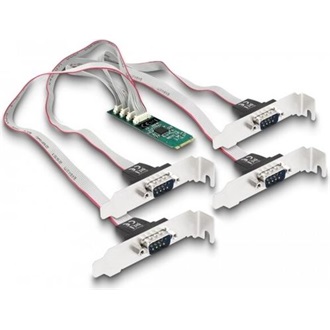 Delock 95269 4-port Serial RS-232 DB9 M.2 bővítőkártya