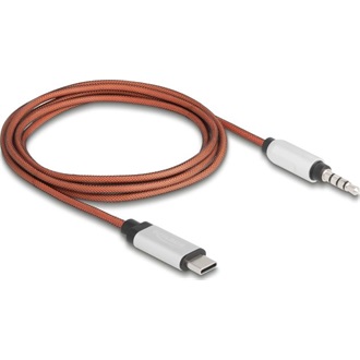Delock AUX kábel USB Type-C  dugós sztereó csatlakozóval 3,5 mm 4 tűs 1,2 m