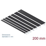Delock A hőre zsugorodó csőkészlet 28 db.-os, 200 mm hosszú és fekete színű