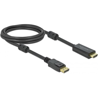 Delock DisplayPort 1.2 -> HDMI 2.0 M/M aktív video kábel 2m fekete