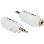 Delock Jack stereo 3,5mm (4pin) M/F adapter (changes pin assignment) fehér