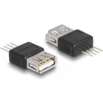 Delock USB-A 2.0 -> forrfül csatlakozó dugó fekete