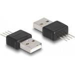 Delock USB-A 2.0 -> forrfül csatlakozó dugó fekete